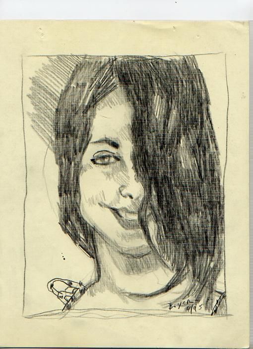 Drawing titled "Portrait of D 2" by Cboy Charles Boyer, Original Artwork