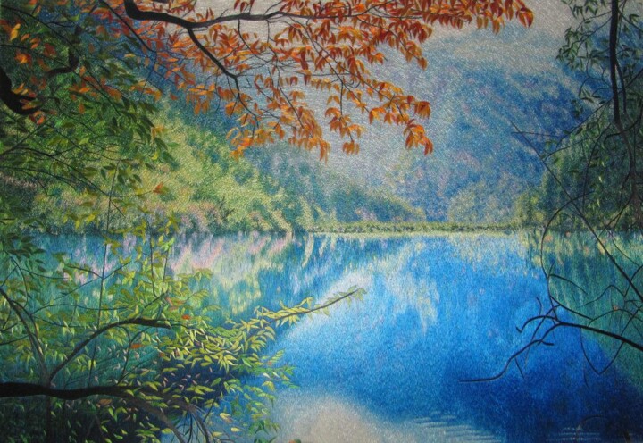 Artcraft titled "Landscape of Jiuzai…" by Chunfang Lu, Original Artwork