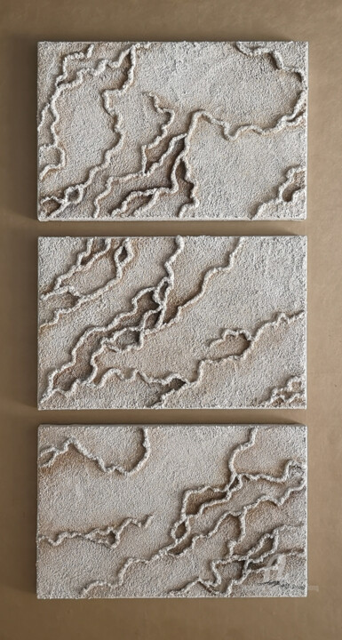 Картина под названием "Traces 痕迹" - Chunlei Zhang, Подлинное произведение искусства, Песок