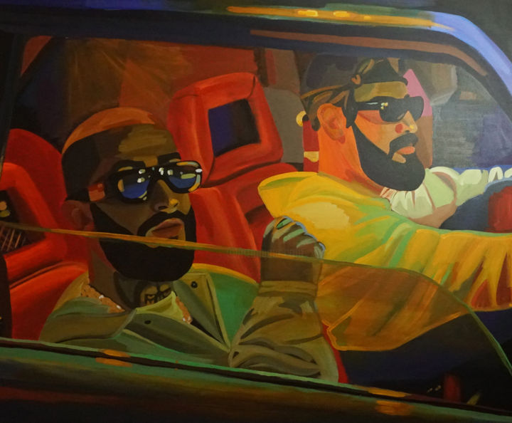 Painting titled "Trenchtown - Miyagi…" by Chun-Li, Original Art, Acrylic