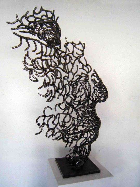 Sculpture titled "Filigrane" by Ciane.C, Original Artwork, Metals