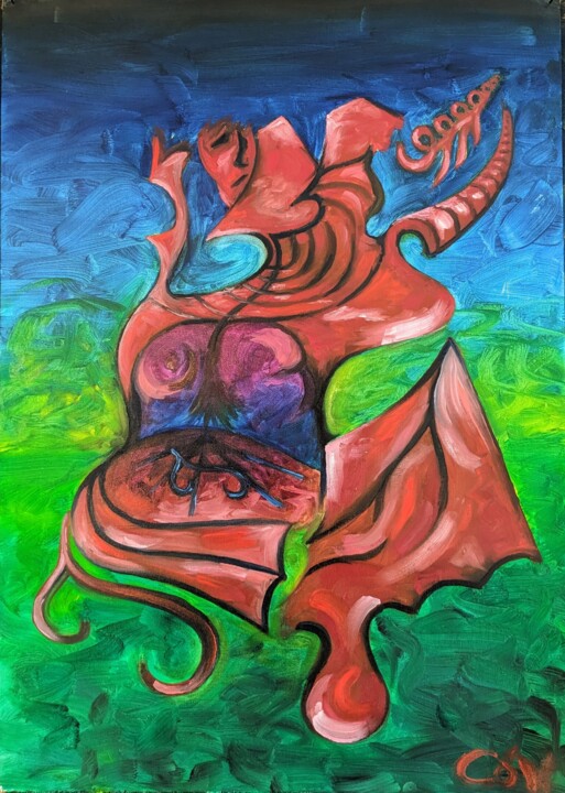 Malerei mit dem Titel "Shame" von Ciarán Ó Néill, Original-Kunstwerk, Öl