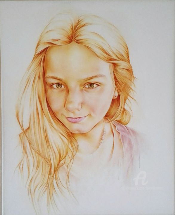 Painting titled "Angelica" by Marc Ciavarella, Original Art, Oil