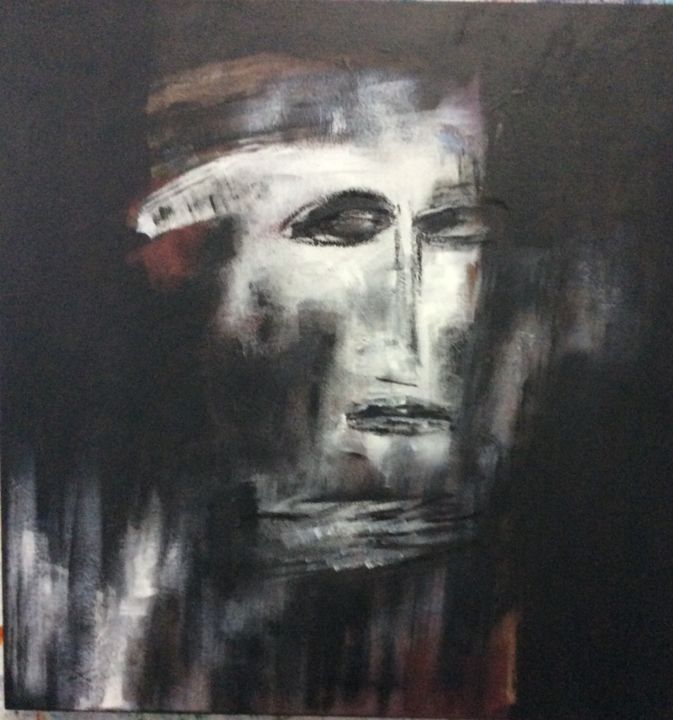 Malerei mit dem Titel "Solidão" von Cida Sanchez, Original-Kunstwerk, Acryl