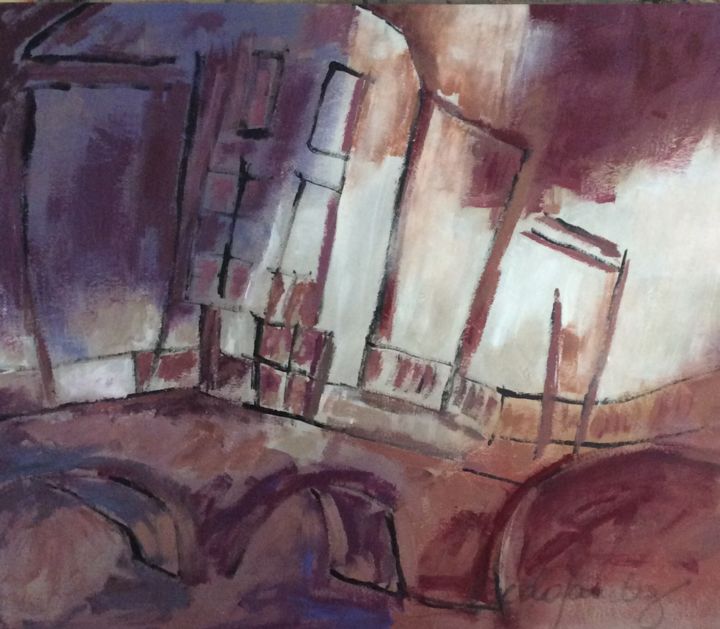 Malerei mit dem Titel "Lembrança de Amster…" von Cida Sanchez, Original-Kunstwerk, Acryl