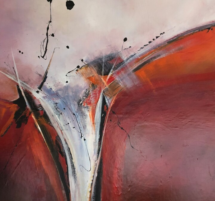 Malerei mit dem Titel "Explosion" von Cidalia Barbosa-Blanc, Original-Kunstwerk, Acryl
