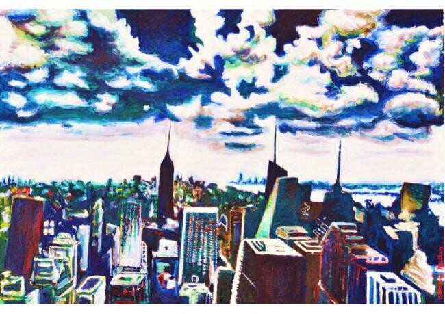 Photographie intitulée "Vue de New York" par Champs Secrets, Œuvre d'art originale
