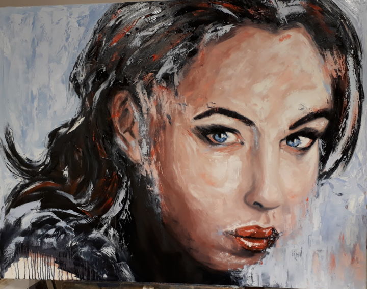 Peinture intitulée "monica-1.jpg" par Cielle Lucia, Œuvre d'art originale, Huile