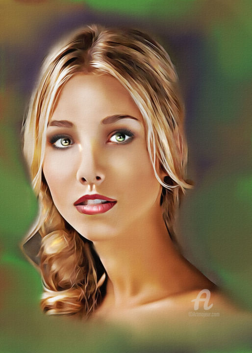 Digital Arts titled "Alice Tarasenko" by Ciezar, Original Artwork, Digital Painting