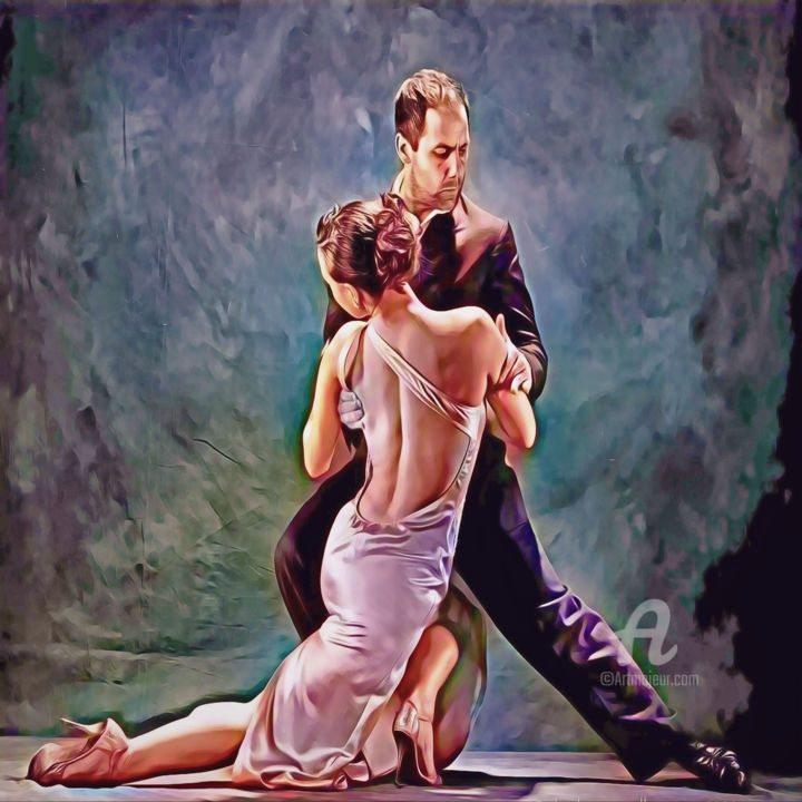 Artes digitais intitulada "Tango" por Ciezar, Obras de arte originais, Pintura digital