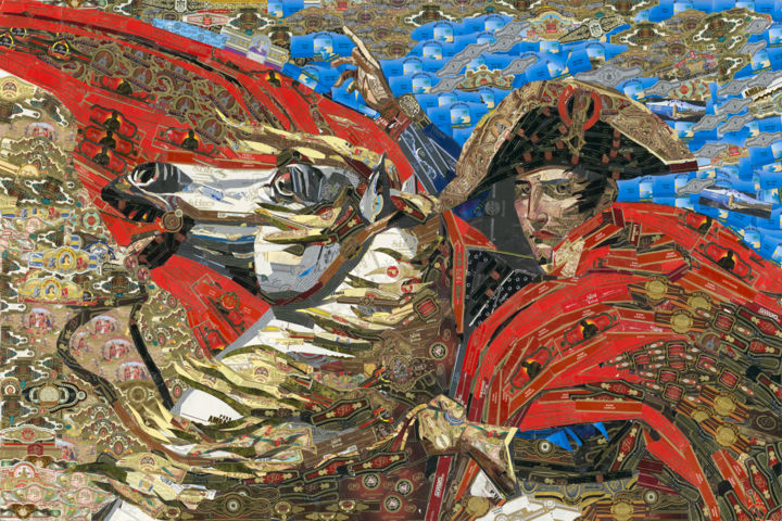 Collages titled "Cigar band collage…" by Alex Gashunin, Original Art, Collages