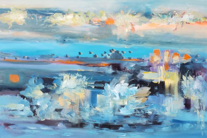 Pintura titulada "ACUARIO" por Carlos Ignacio Medina Zea, Obra de arte original, Oleo