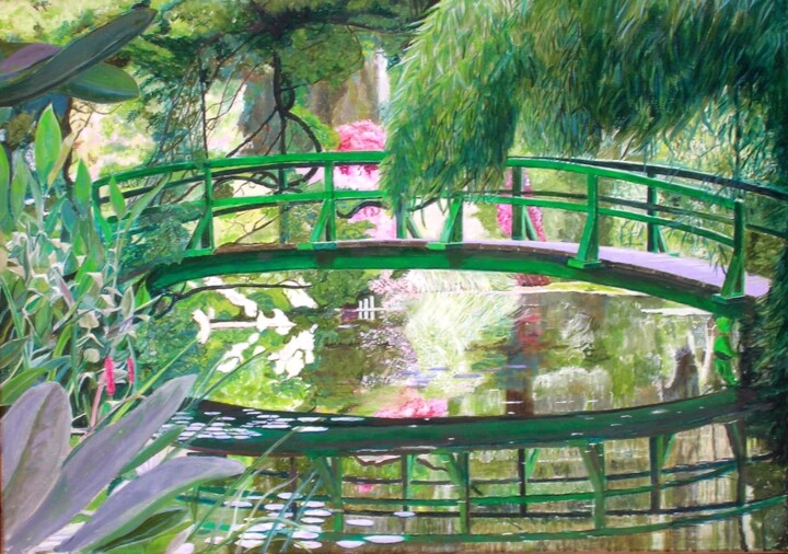 Peinture intitulée "Giverny" par Cigno, Œuvre d'art originale, Acrylique