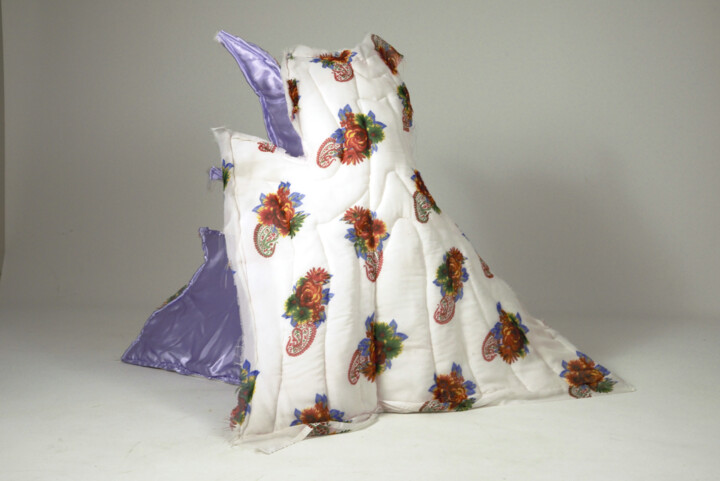 纺织艺术 标题为“Fleurs Vagabondes” 由Cihan Tanriverdi, 原创艺术品, 拼凑物
