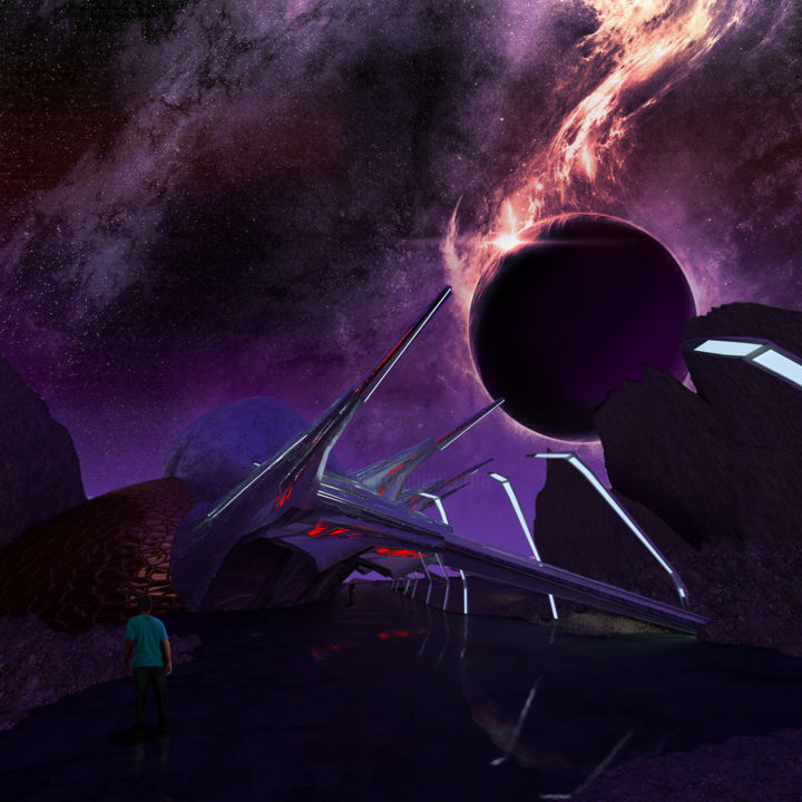"cplorııı galactica…" başlıklı Dijital Sanat Cihat Yıldır tarafından, Orijinal sanat, 3D modelleme