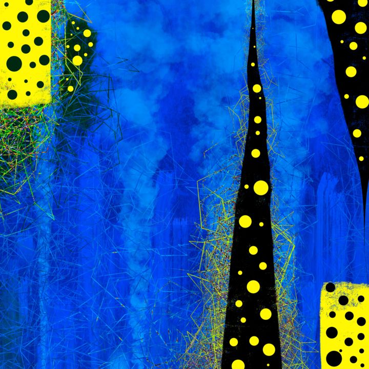数字艺术 标题为“Blue Infinity of Lo…” 由Cila, 原创艺术品, 数字油画