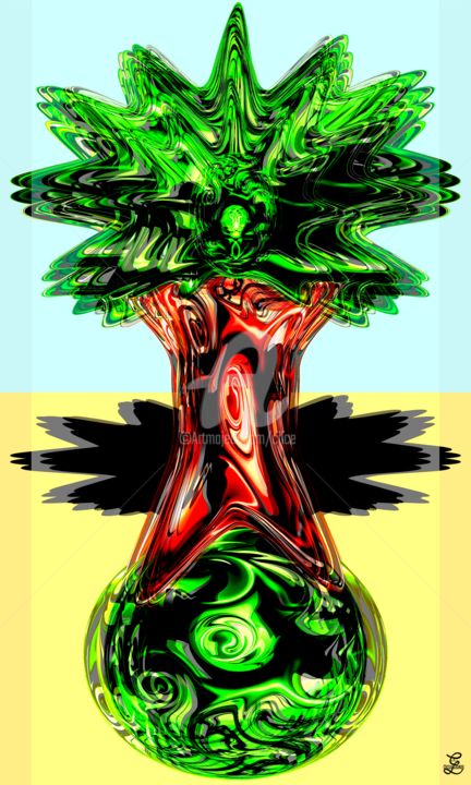 Digital Arts titled "arbre du désert (pl…" by Cilce, Original Artwork
