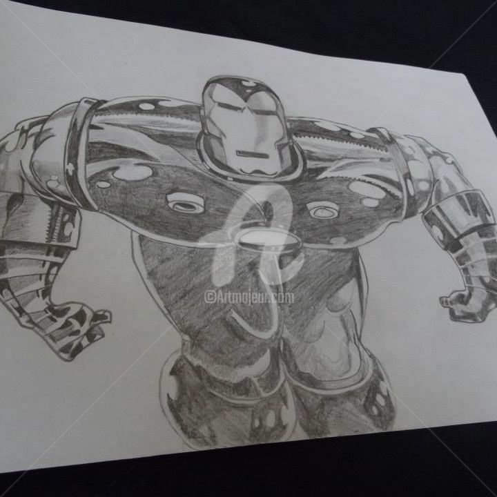 图画 标题为“Iron man” 由Floppy Dessine, 原创艺术品
