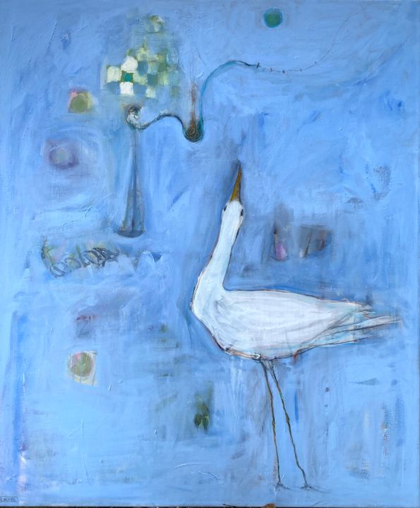 Painting titled "North Sea" by Cindy Moore Caird, Original Art, Oil