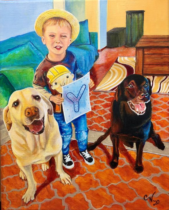 Peinture intitulée "Smile Pretty" par Cindy Wolsfeld, Œuvre d'art originale, Acrylique