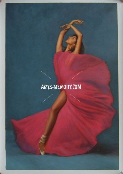 Painting titled "Dancing Art Series…" by Cindy Ye, Original Artwork, Oil
