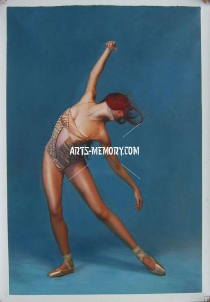 Painting titled "Dancing Art Series…" by Cindy Ye, Original Artwork, Oil