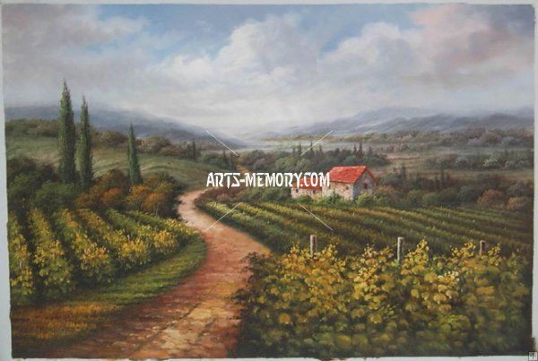 Painting titled "Tuscany Landscape S…" by Cindy Ye, Original Artwork, Other