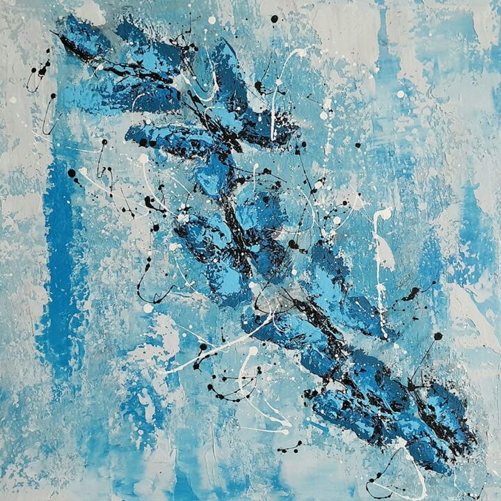 Painting titled "ONE DAY TO THE SKY" by Cinzia Mancini, Original Artwork, Acrylic