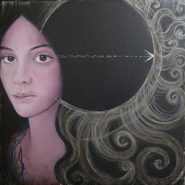 Painting titled "Mandala n°8" by Cinzia Marotta, Original Artwork, Oil