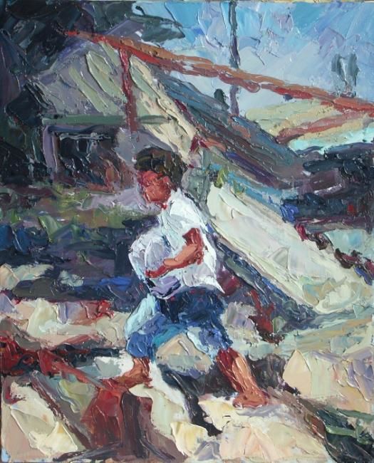Pittura intitolato "das leben geht weit…" da Ciro Dalessio, Opera d'arte originale, Altro