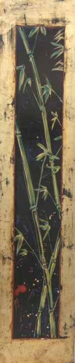 Pittura intitolato "Bamboo_01" da Francesco Damosso, Opera d'arte originale, Lacca Montato su Pannello di legno