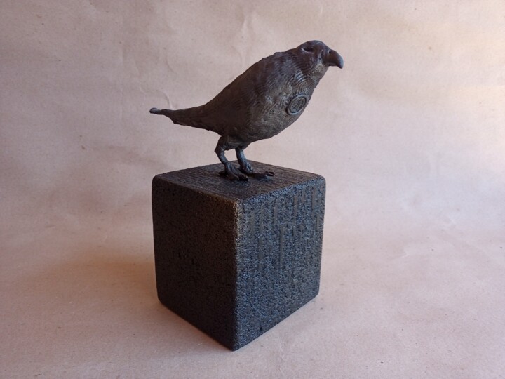 Sculpture titled "The Raven Sculpture…" by Cister Silva, Original Artwork, Clay