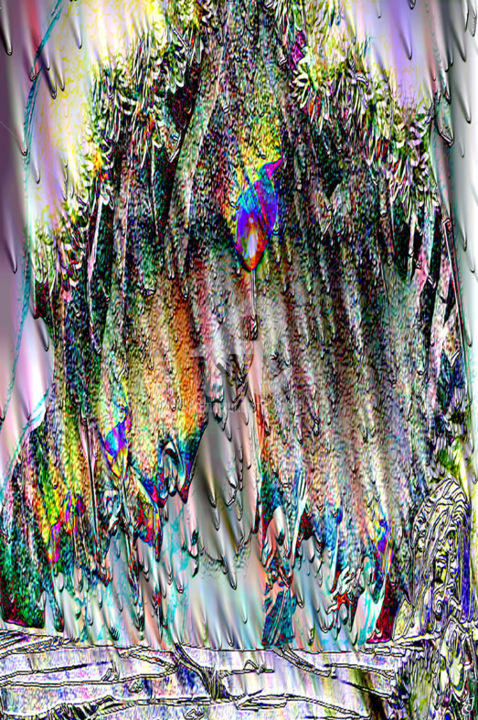 Arts numériques intitulée "Le recoupé" par Cj Perin, Œuvre d'art originale, Peinture numérique