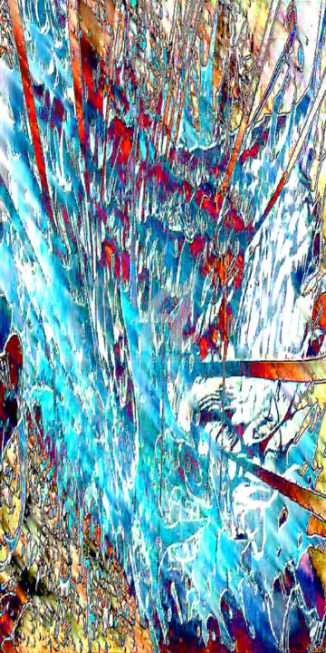 Digitale Kunst mit dem Titel "Futur" von Cj Perin, Original-Kunstwerk, Digitale Malerei