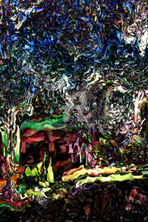 Arts numériques intitulée "Merveille cavernico…" par Cj Perin, Œuvre d'art originale, Peinture numérique