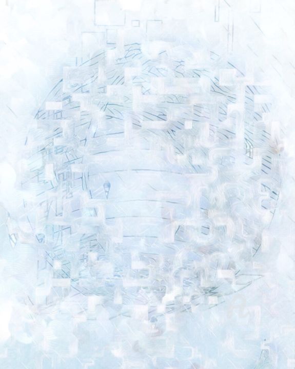 Arts numériques intitulée "Univers bleu blanc…" par Corinne Sassi (Cjr sassi), Œuvre d'art originale, Photo montage