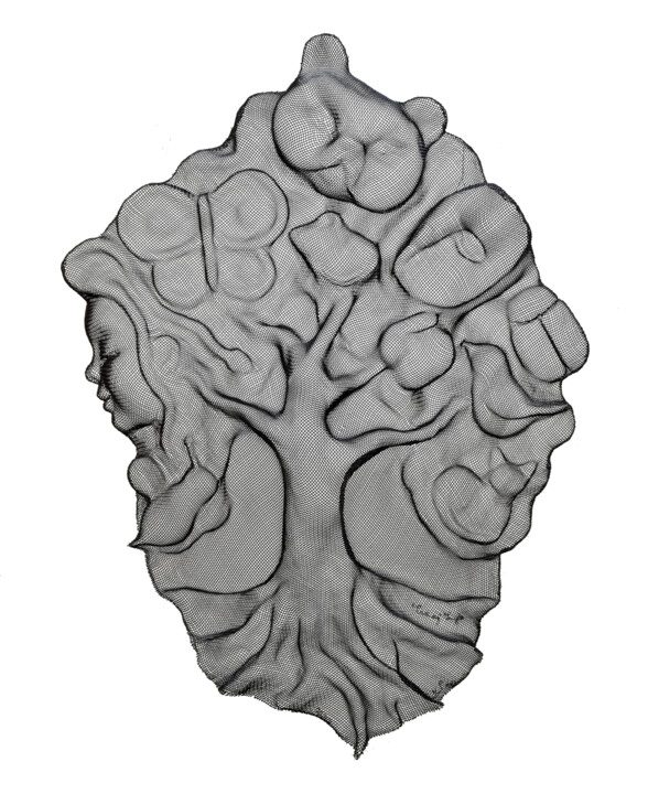 Скульптура под названием "Tree of life" - Ck Cooper, Подлинное произведение искусства, Металлы