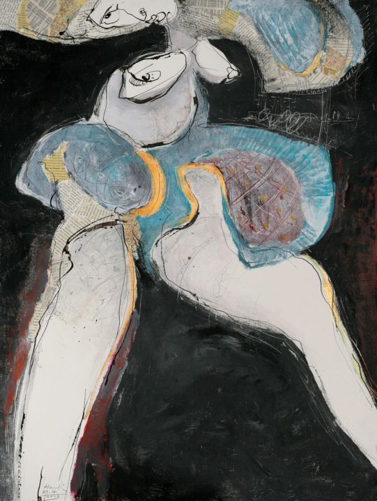 Painting titled "Adela" by Jiri Havlik, Original Artwork, Acrylic
