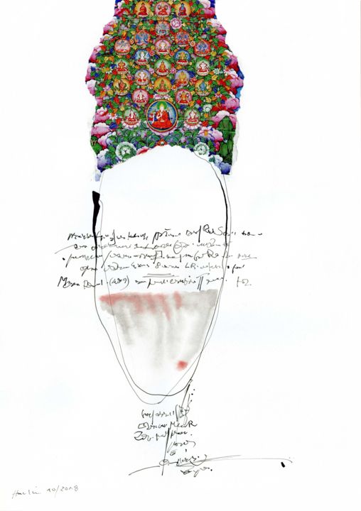 Zeichnungen mit dem Titel "The letter to girlf…" von Jiri Havlik, Original-Kunstwerk, Tinte