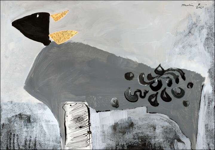Ζωγραφική με τίτλο "Like A Black Night" από Jiri Havlik, Αυθεντικά έργα τέχνης, Ακρυλικό