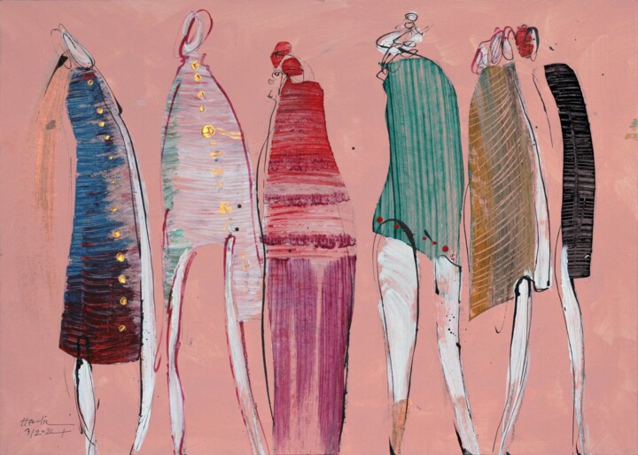 Pittura intitolato "Women" da Jiri Havlik, Opera d'arte originale, Acrilico