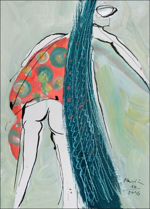 Painting titled "Marcela" by Jiri Havlik, Original Artwork, Acrylic