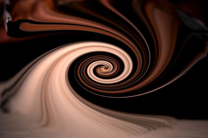 Digital Arts titled "Coffee Swirl" by Chris Kitchener, Original Artwork, Digital Painting