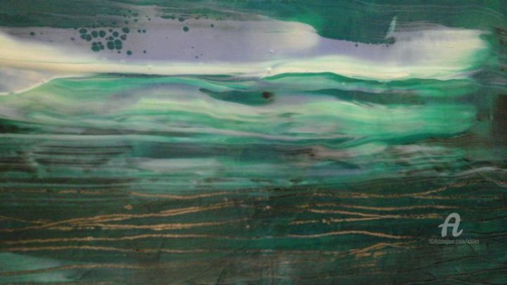 Pittura intitolato "So green" da Catherine Le Roux, Opera d'arte originale, Acrilico