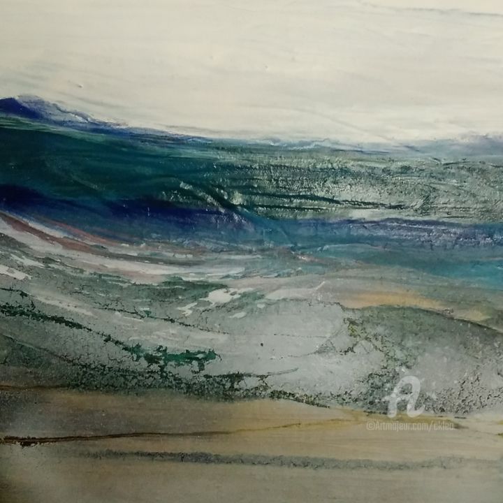 Painting titled "Horizon" by Catherine Le Roux, Original Artwork, Acrylic