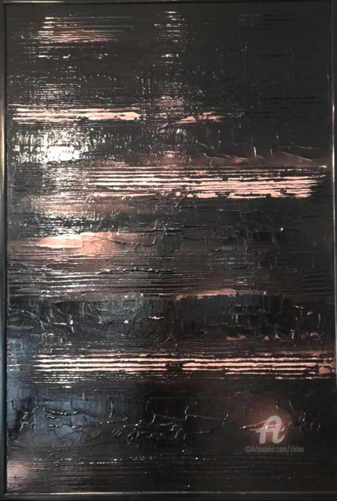 Peinture intitulée "Black coppered" par Catherine Le Roux, Œuvre d'art originale, Acrylique