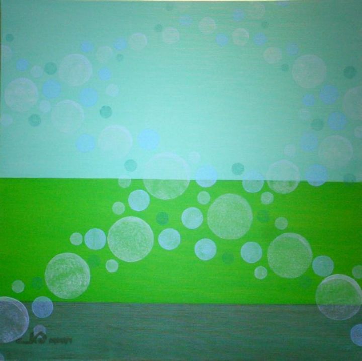 Peinture intitulée "bubbles" par Ck Svensson, Œuvre d'art originale