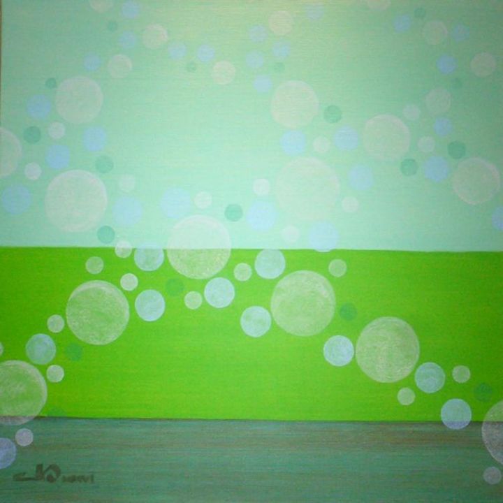 Peinture intitulée "Bubbles3" par Ck Svensson, Œuvre d'art originale