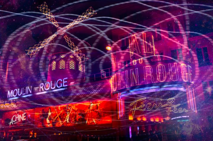 Photography titled "moulin rouge the ni…" by Gaudi .C, Original Artwork, Light Painting