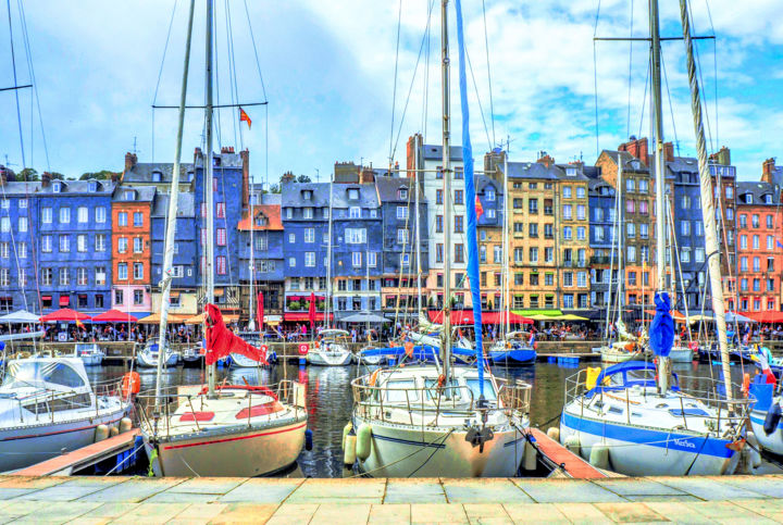 Fotografie mit dem Titel "Le port de honfleur" von Gaudi .C, Original-Kunstwerk, Manipulierte Fotografie